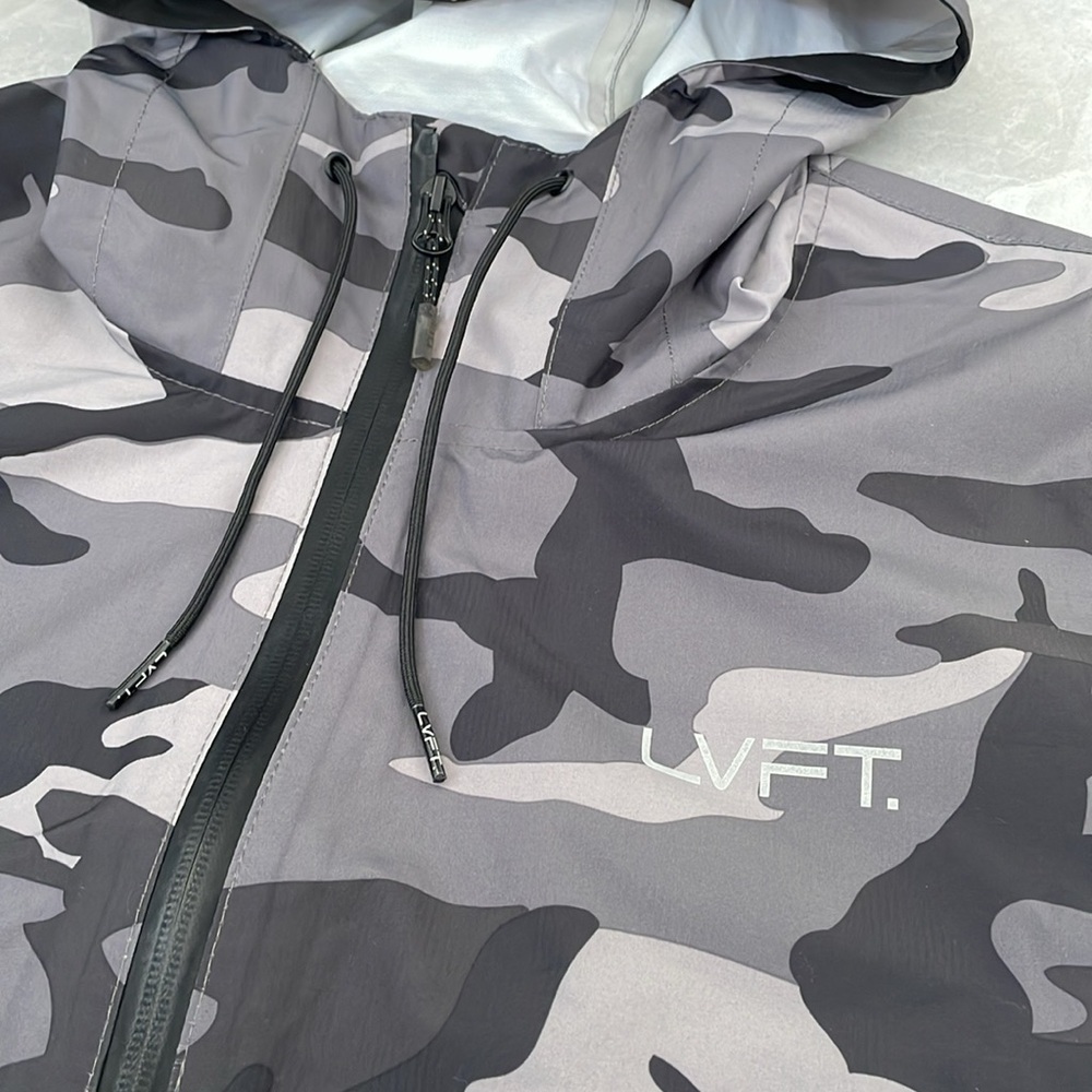 Men’s LVFT Live Fit Hoodie Zipper Windbreaker Rain Jacket XL - Picture 3 of 15